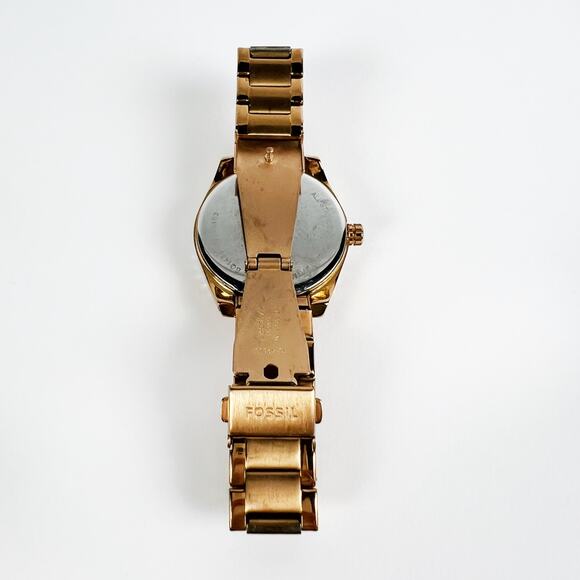 Fossil rose gold wrist watch 5 atm battery tested - Picture 4 of 10